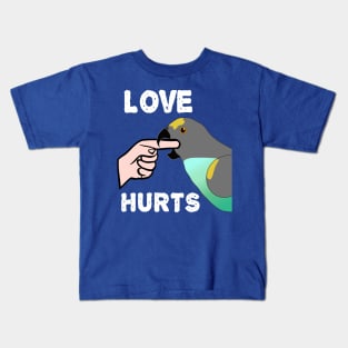 Love Hurts Meyers Parrot Kids T-Shirt